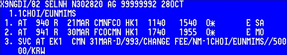 PNR Service Segment (SVC) Է