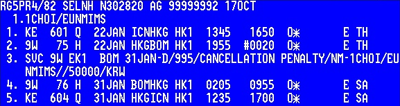 PNR Service Segment (SVC) Է